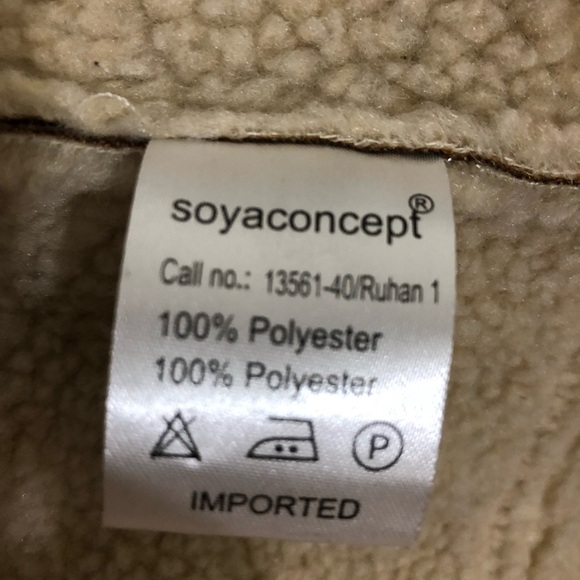 Women’s Brown Lined Faux Leather Vest. Size Medium. Soya Concept. Like New. - Picture 7 of 8